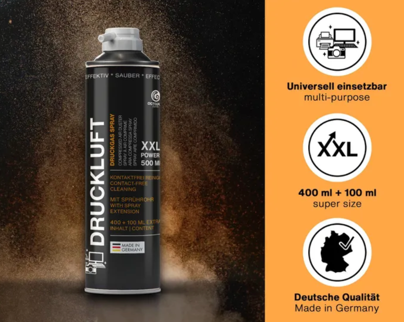 OCTOPUS  Druckluftspray 500 ml Universell einsetzbar