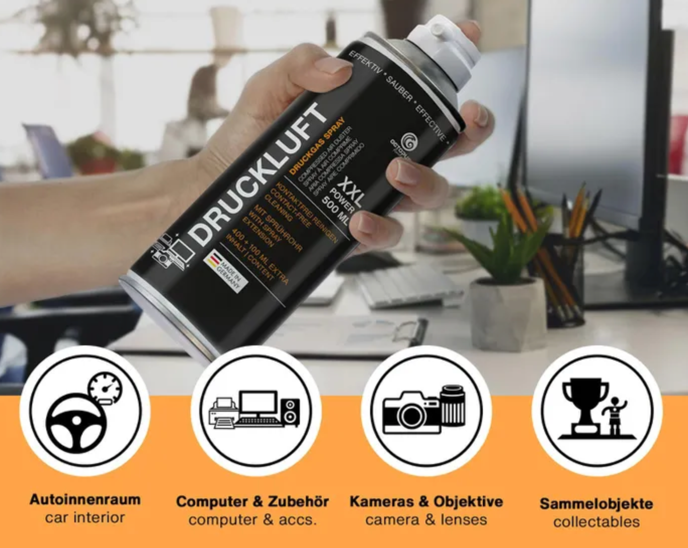 OCTOPUS Druckluftspray 500 ml Universell einsetzbar1