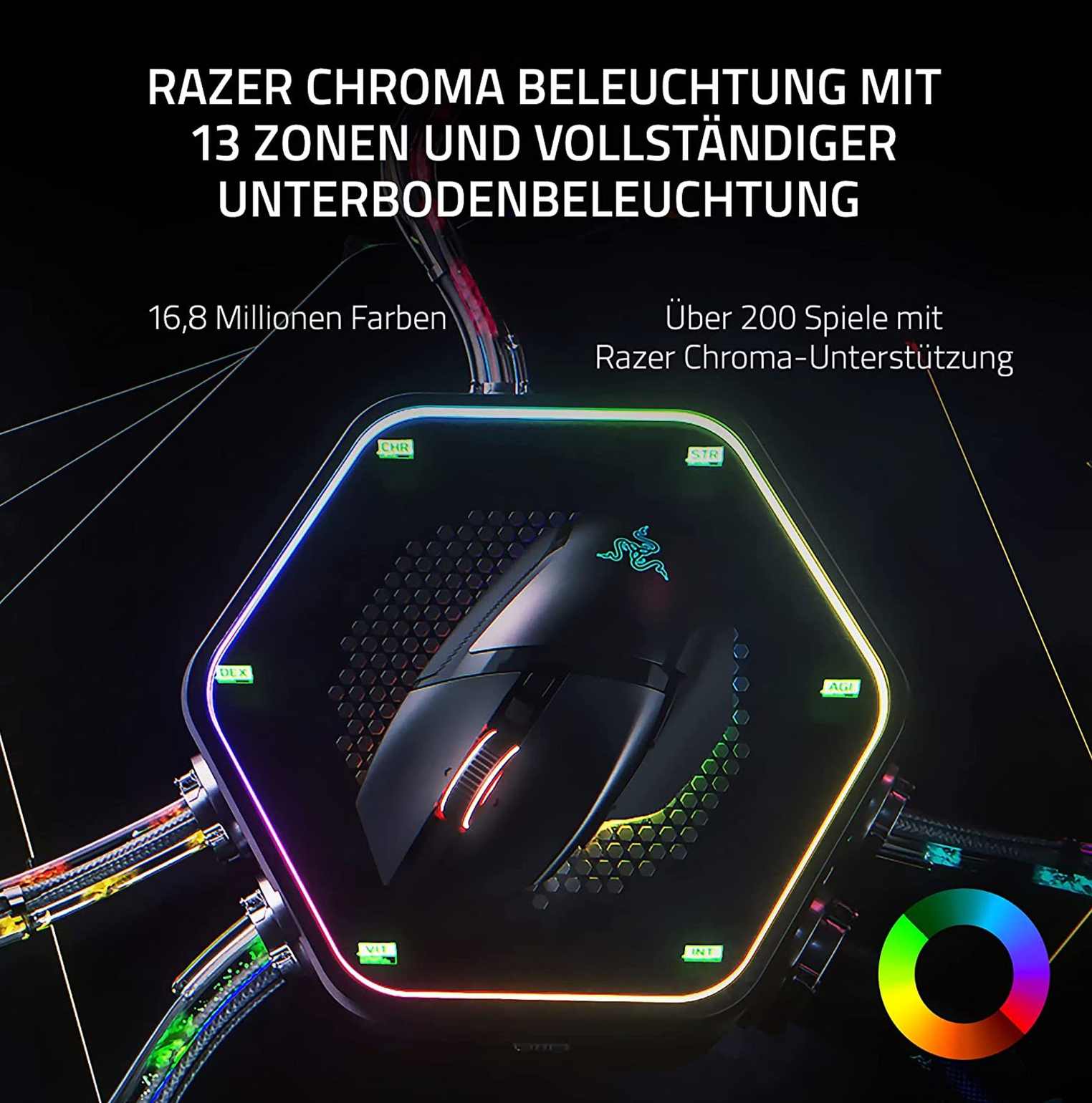 RAZER  Basilisk V3 Pro – Kabellose Gaming-Maus 13 Zonen