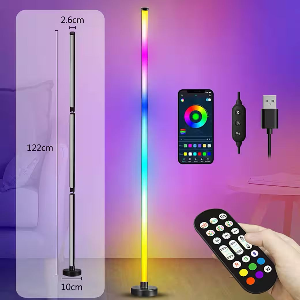 RGB LED-Stehleuchte mit USB Maße