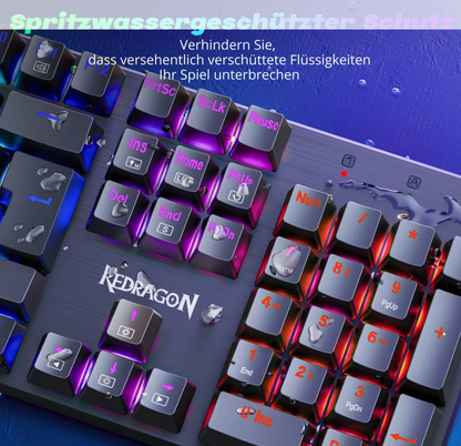 Redragon K671 – Mechanische Gaming-Tastatur Wasserschutz