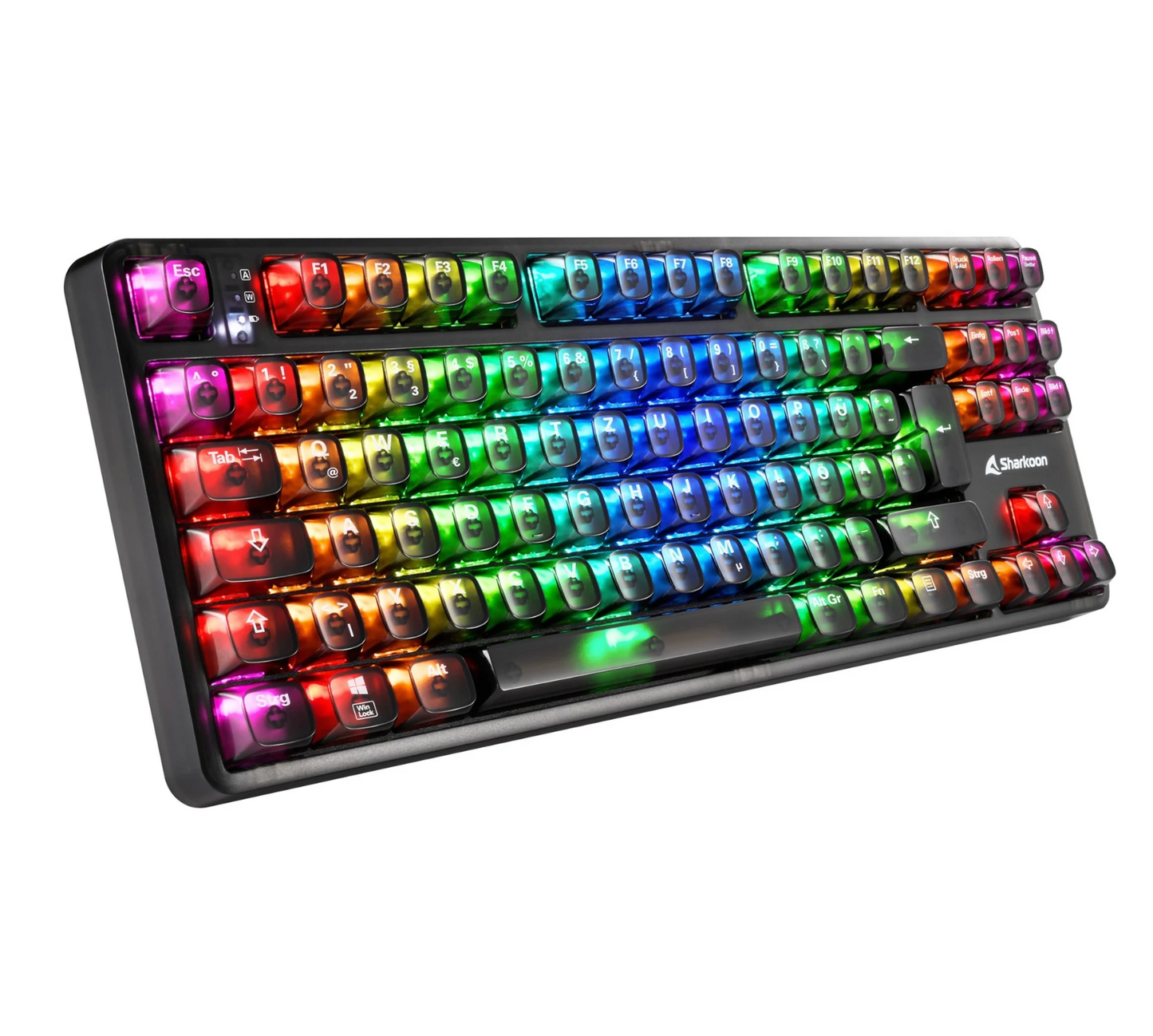 SHARKOON  Crystal Shark – Mechanische RGB Gaming-Tastatur 
