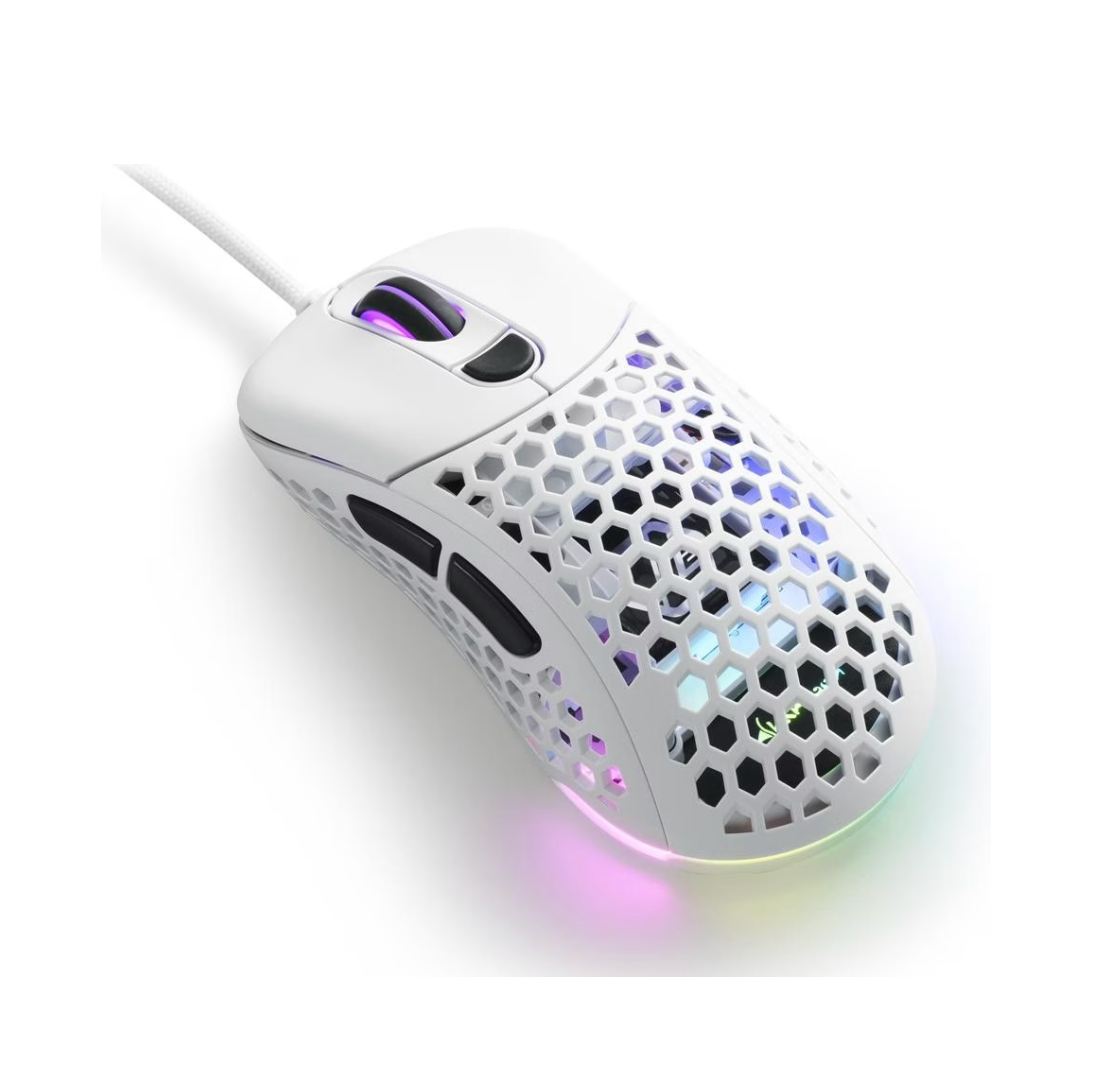 SHARKOON Light² 200 – Ultraleichte kabelgebundene Gaming-Maus Verpackung RGB