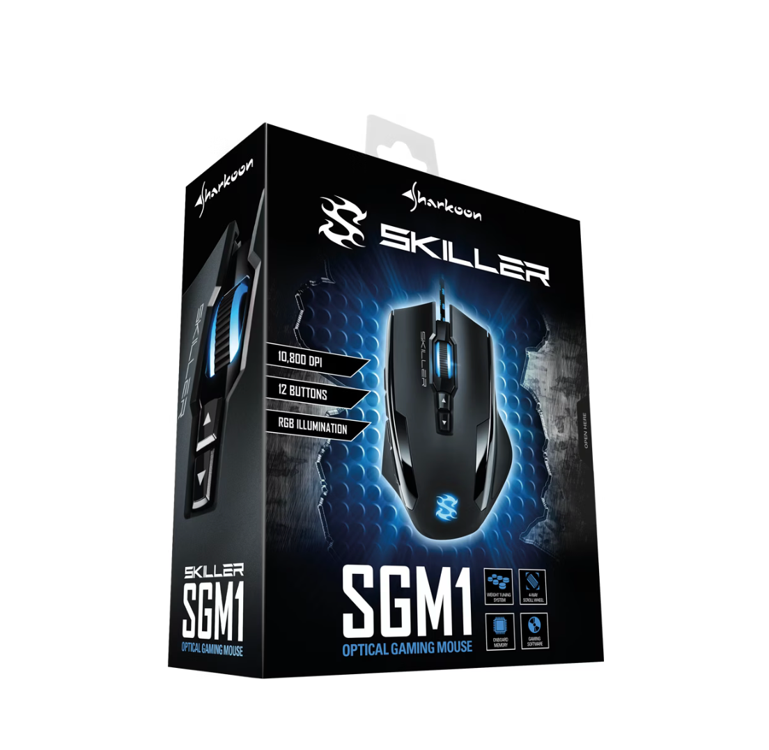 SHARKOON SKILLER SGM1 – Ergonomische RGB-Gaming-Maus Verpackung