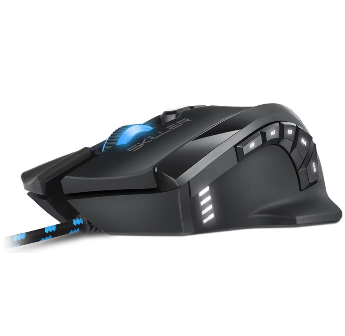 SHARKOON SKILLER SGM1 – Ergonomische RGB-Gaming-Maus Verpackung Seite