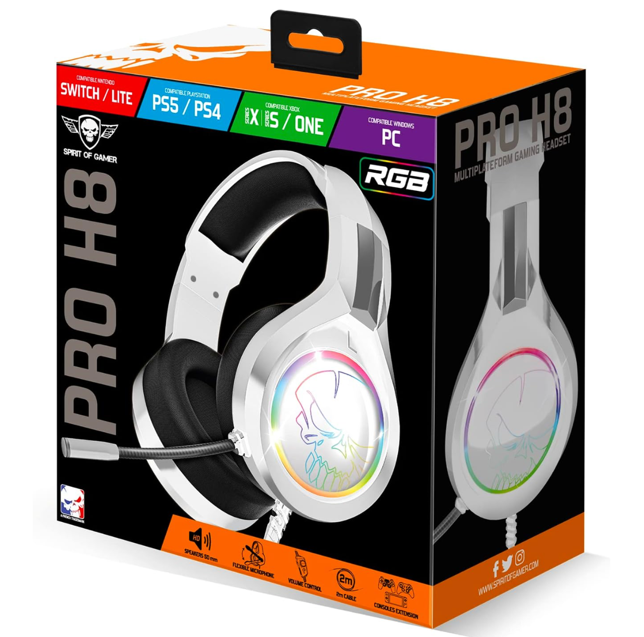 SPIRIT OF GAMER Gaming-Headset Weiß Verpackung