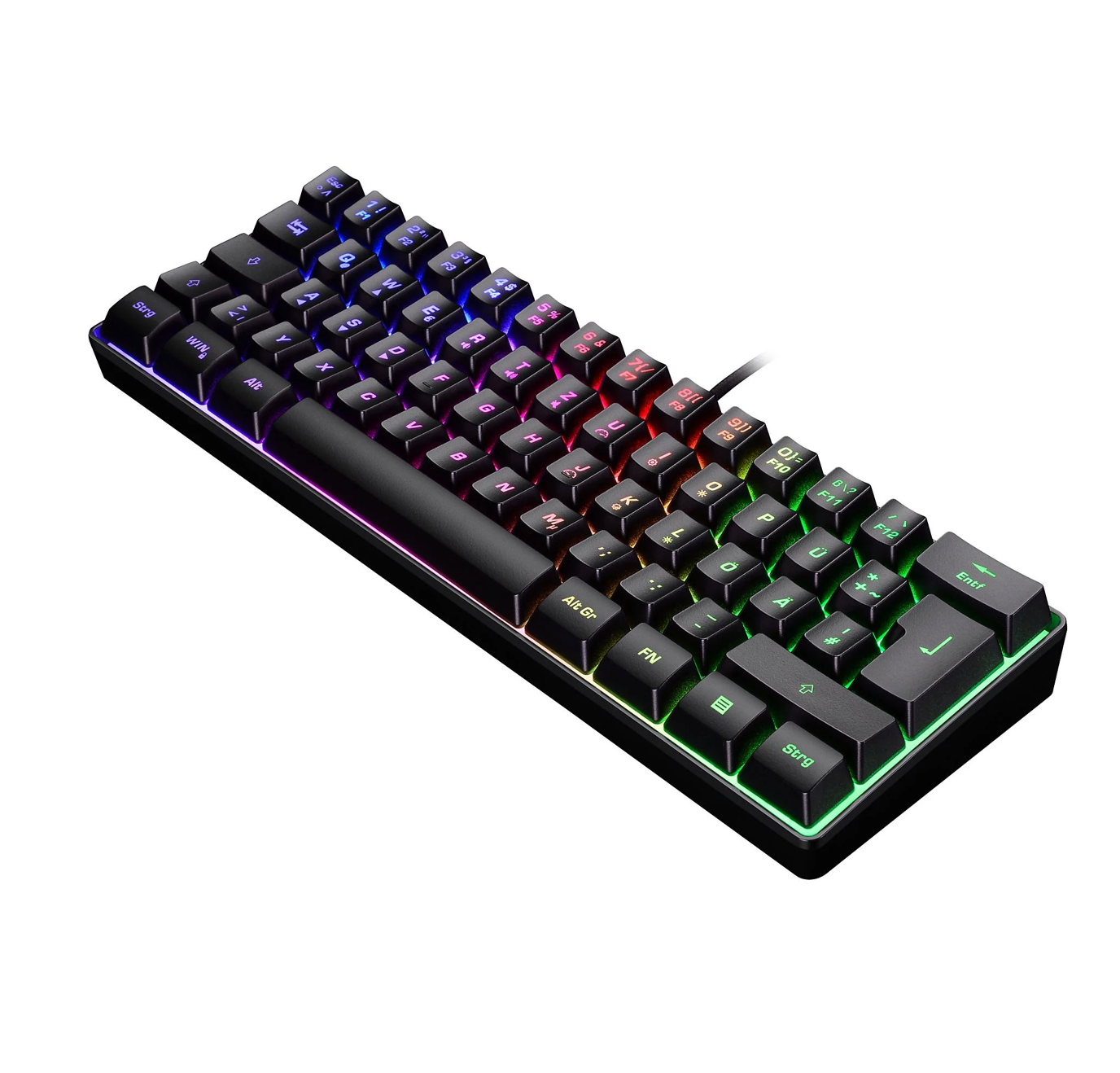 SY IGK-3500 – Kompakte Gaming-Tastatur RGB von der Seite