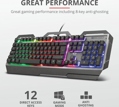 TRUST GXT 856 Torac Gaming-Tastatur 