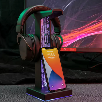 UNIVERSAL RGB Headset-Halter mit USB Anschluss